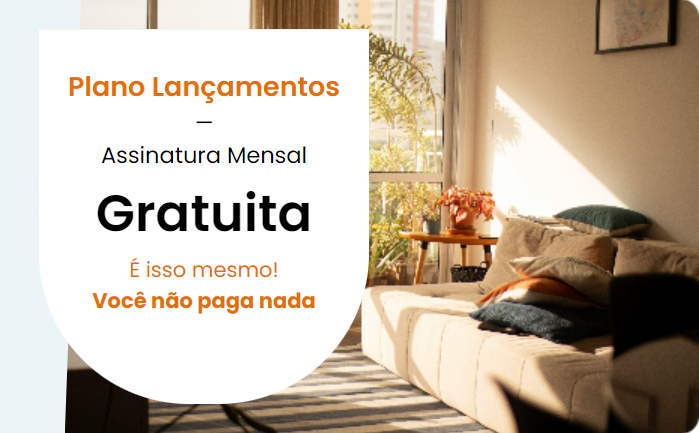 Assinatura mensal gratuita para plano lançamentos